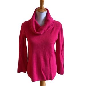 Talbots Fuchsia Pink Cowl Neck Sweater Misses size L